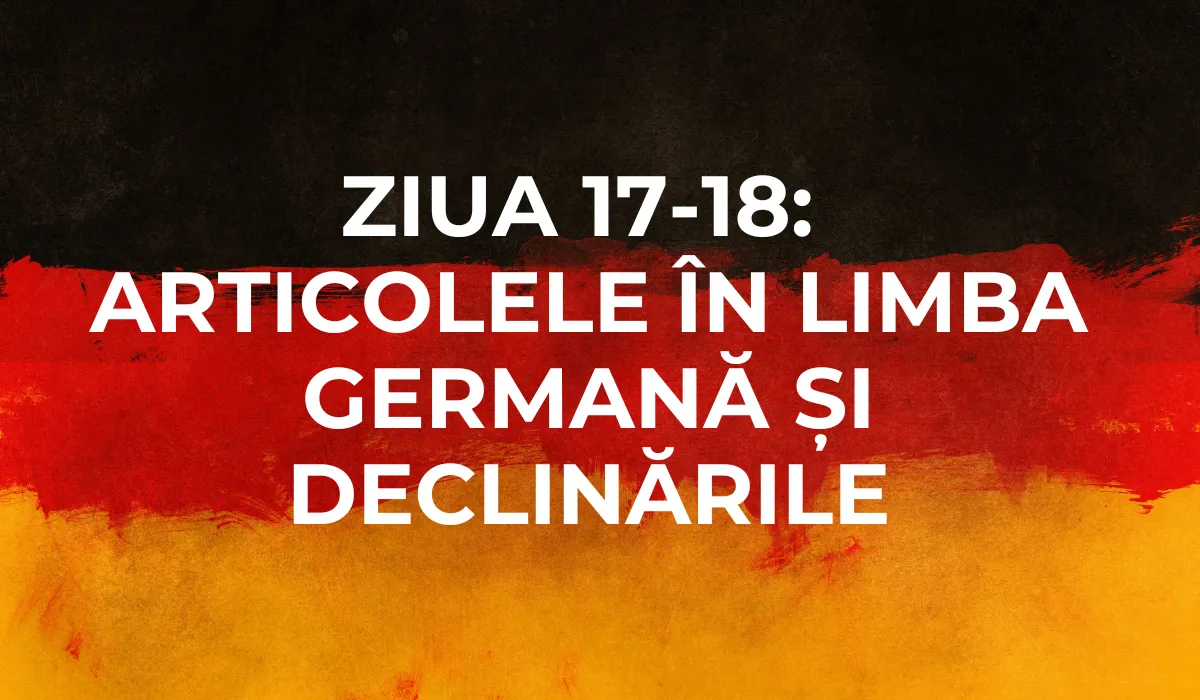 Ziua 17-18: Articolele în limba germană și declinările