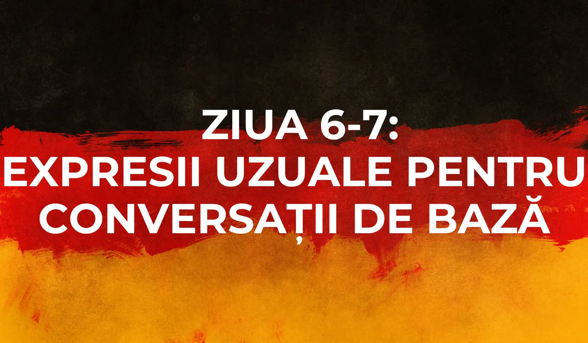 Ziua 6-7: Expresii uzuale pentru conversații de bază